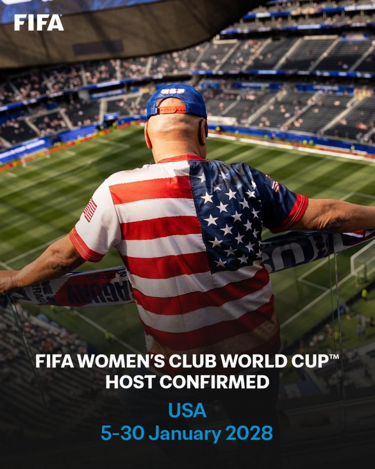 记者：FIFA确认首届女足世俱杯2028年1月在美国举办